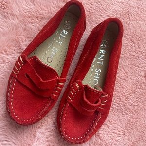 Red Suede Leather shoes - Kids